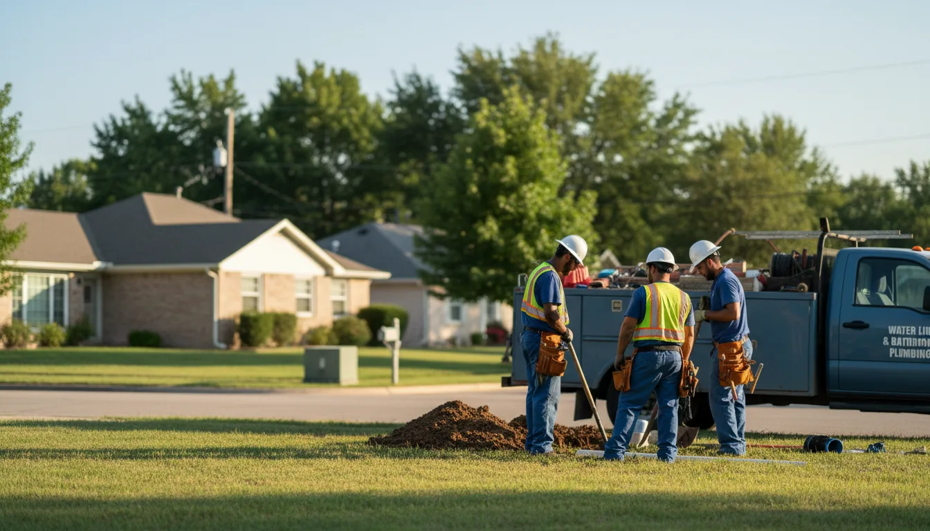 Residential water line and bathroom plumbing service in Linden, AL